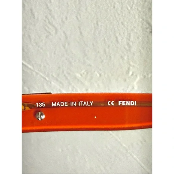 Fendi Womens Eye Glasses Frames Used good Condition Orange Brown - Picture 7 of 16
